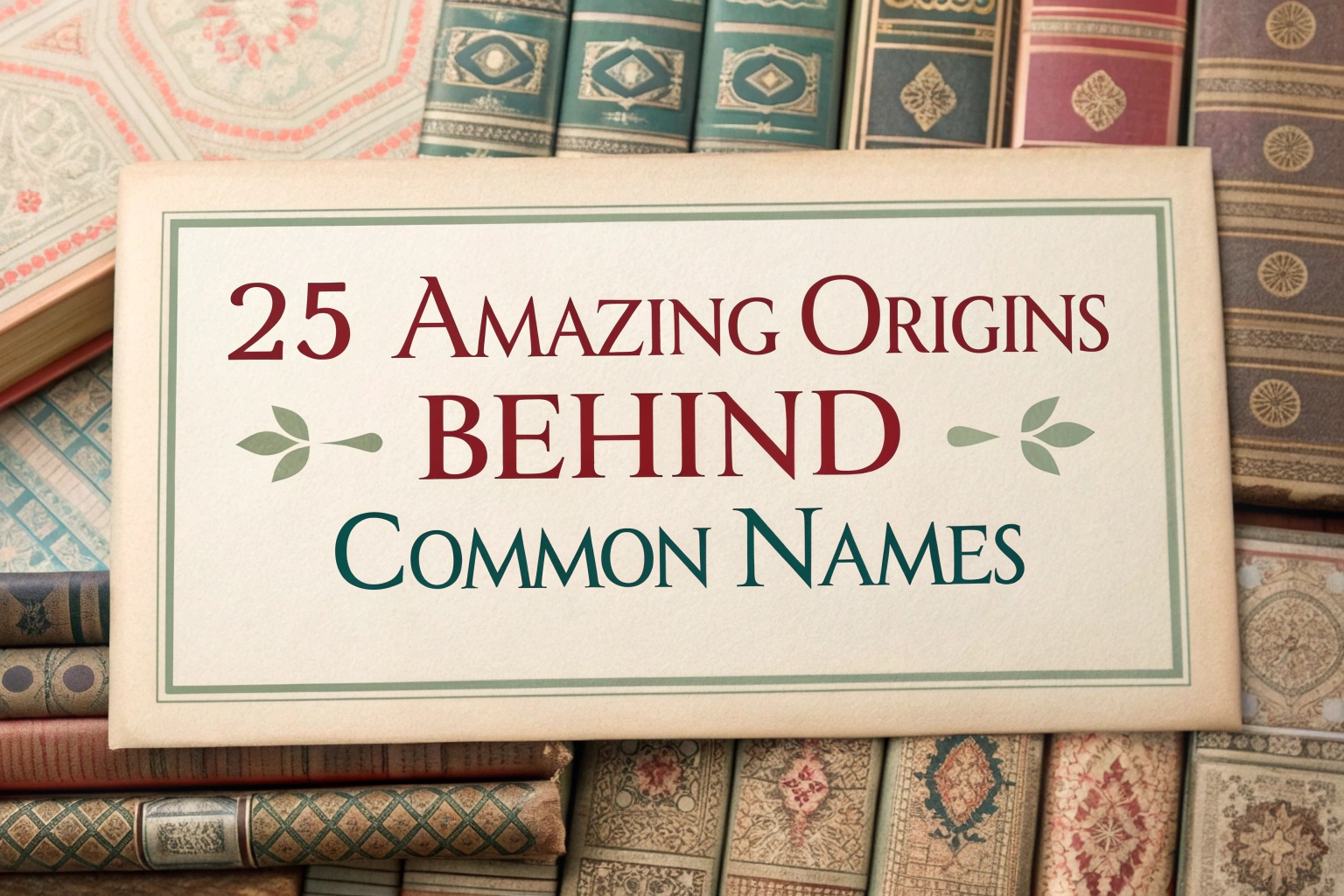 Amazing Origins Behind Common Names