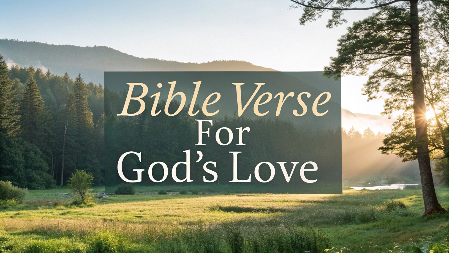 Bible Verse for God's Love