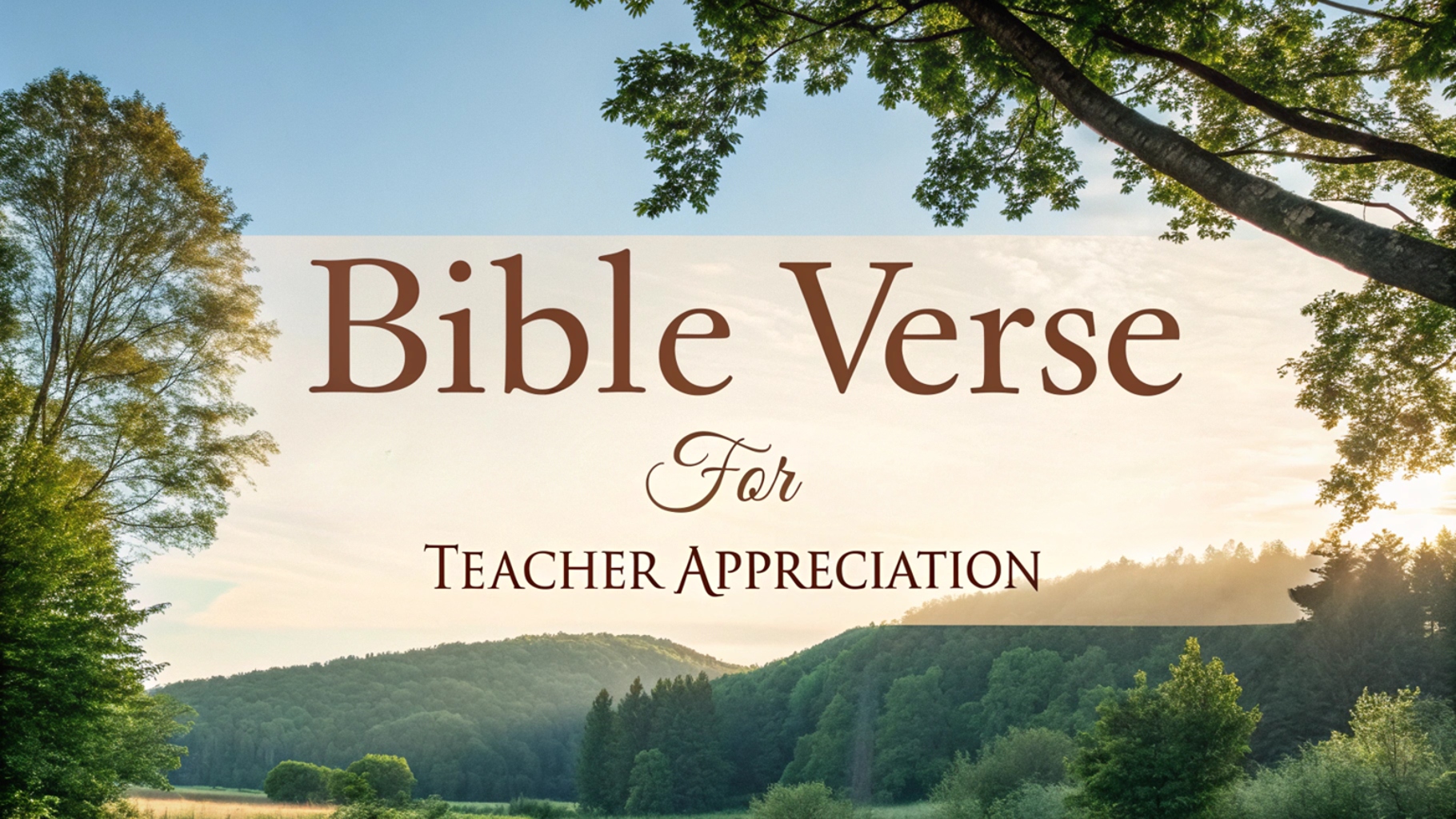 Bible Verse for Teacher Appreciation