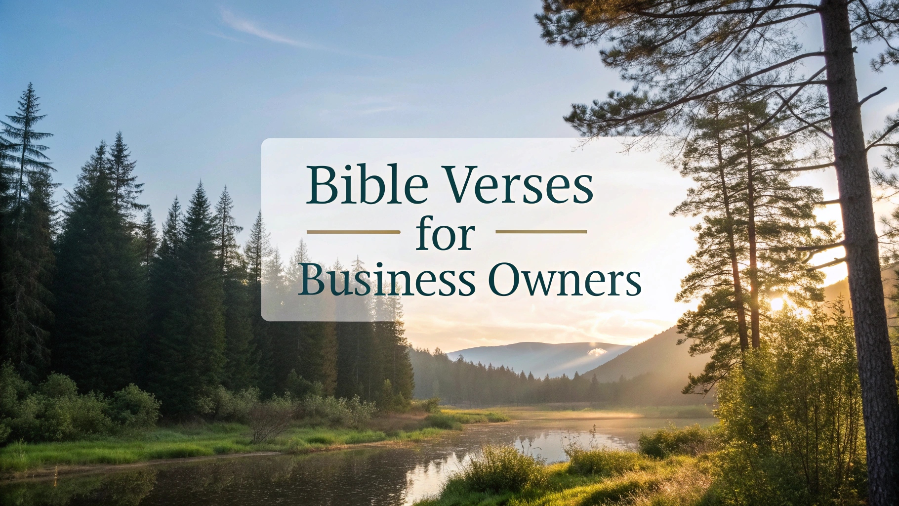 Bible Verses for Business Owners