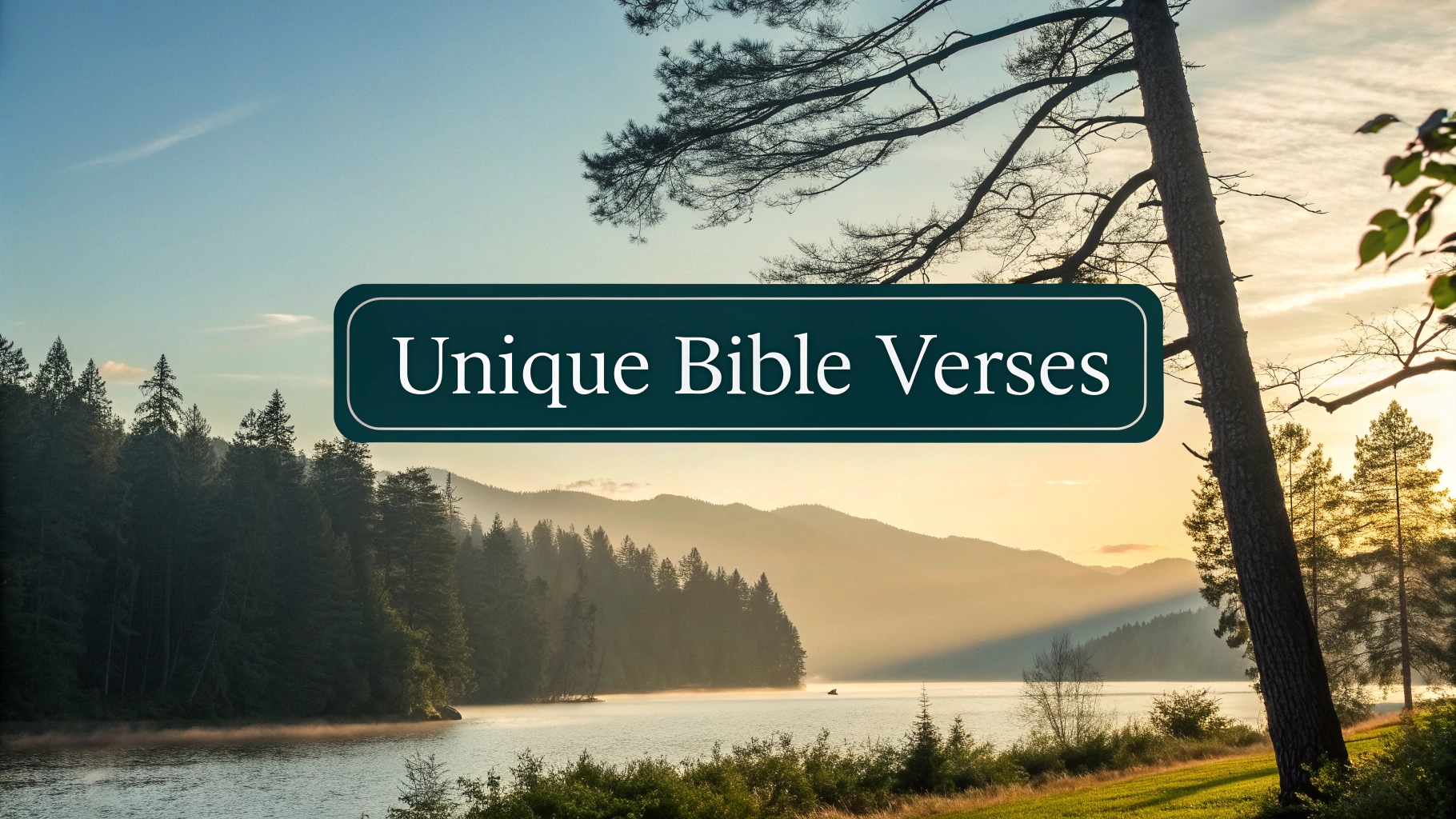 Unique Bible Verses