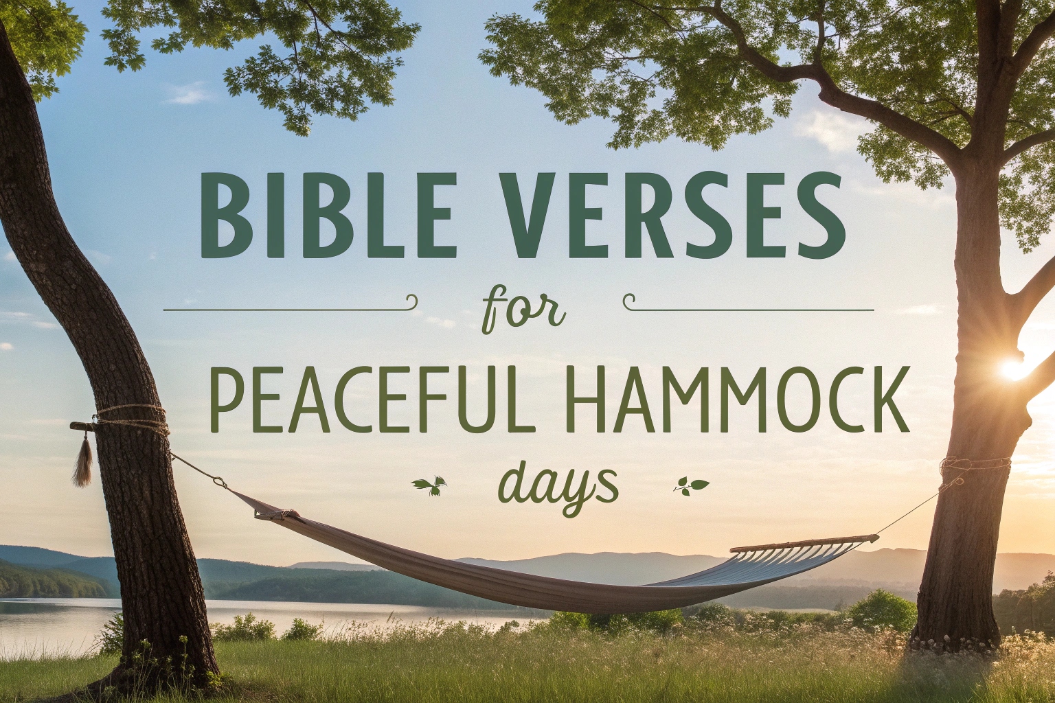 Bible Verses for Peaceful Hammock Days