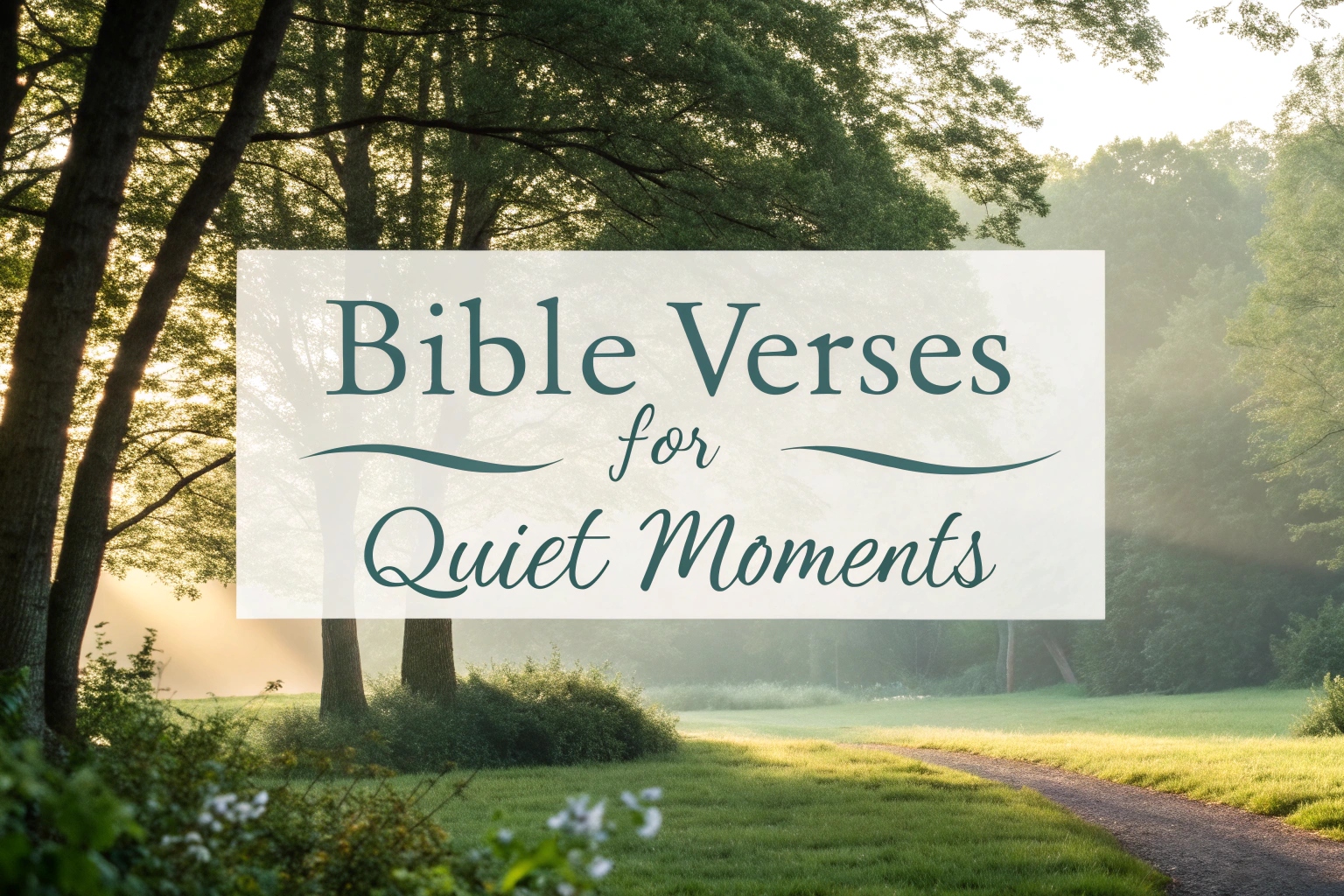 Bible Verses for Quiet Moments