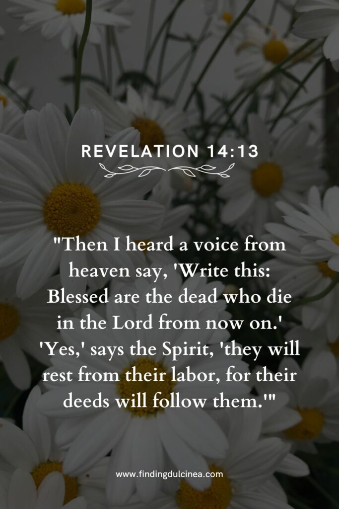 bible verse for rest in peace