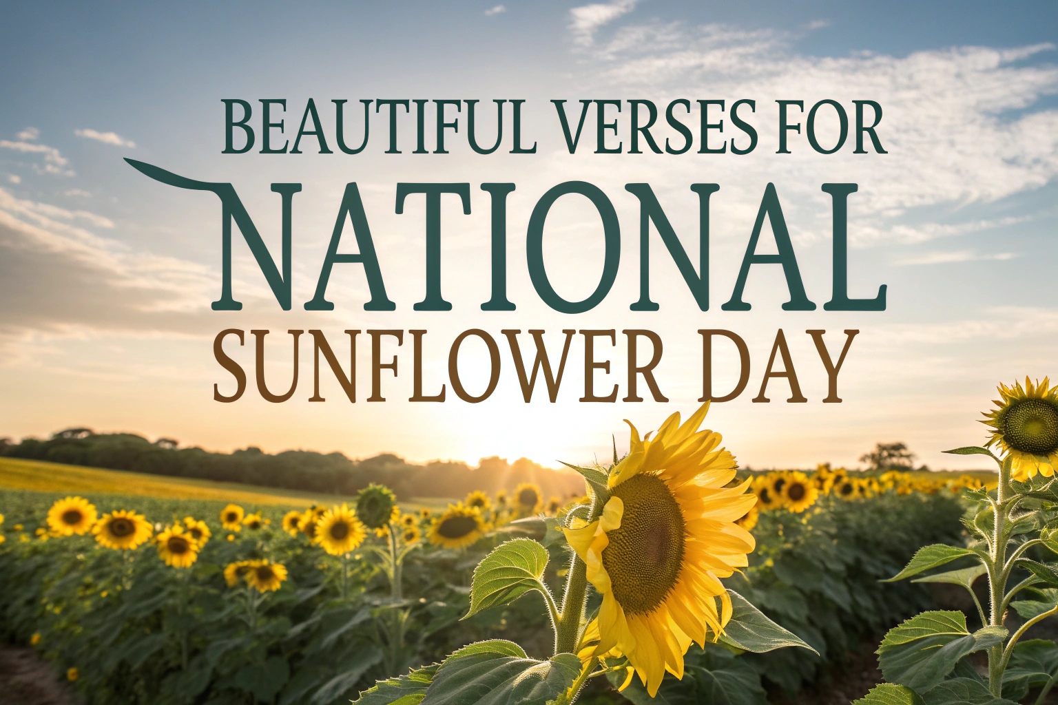 Beautiful Verses for National Sunflower Day