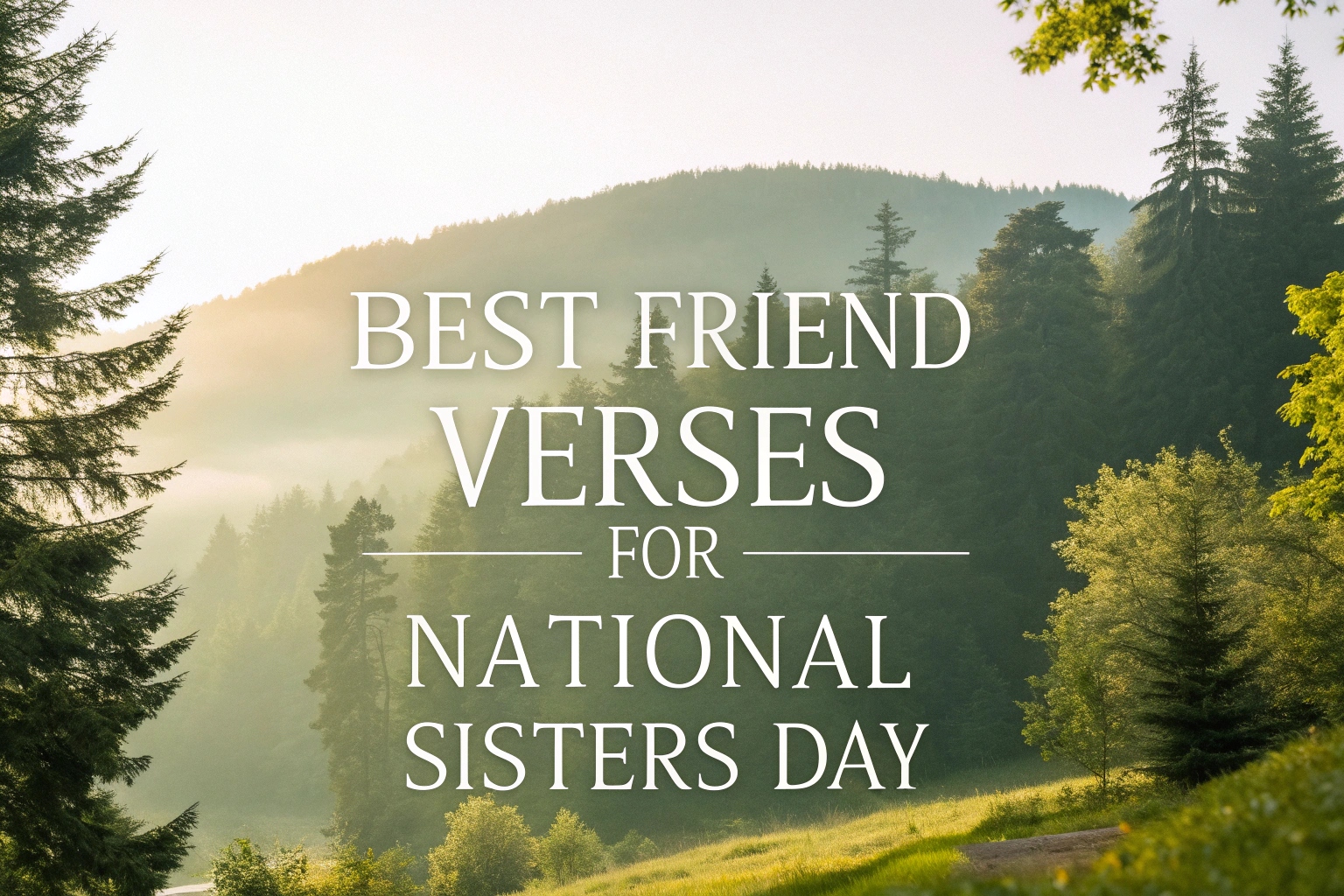 Best Friend Verses for National Sisters Day