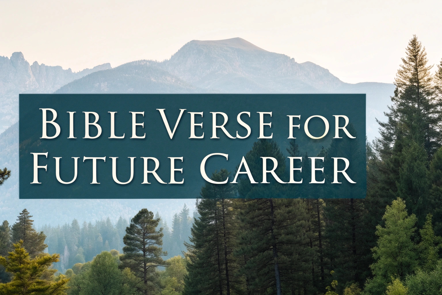 bible verse for future career