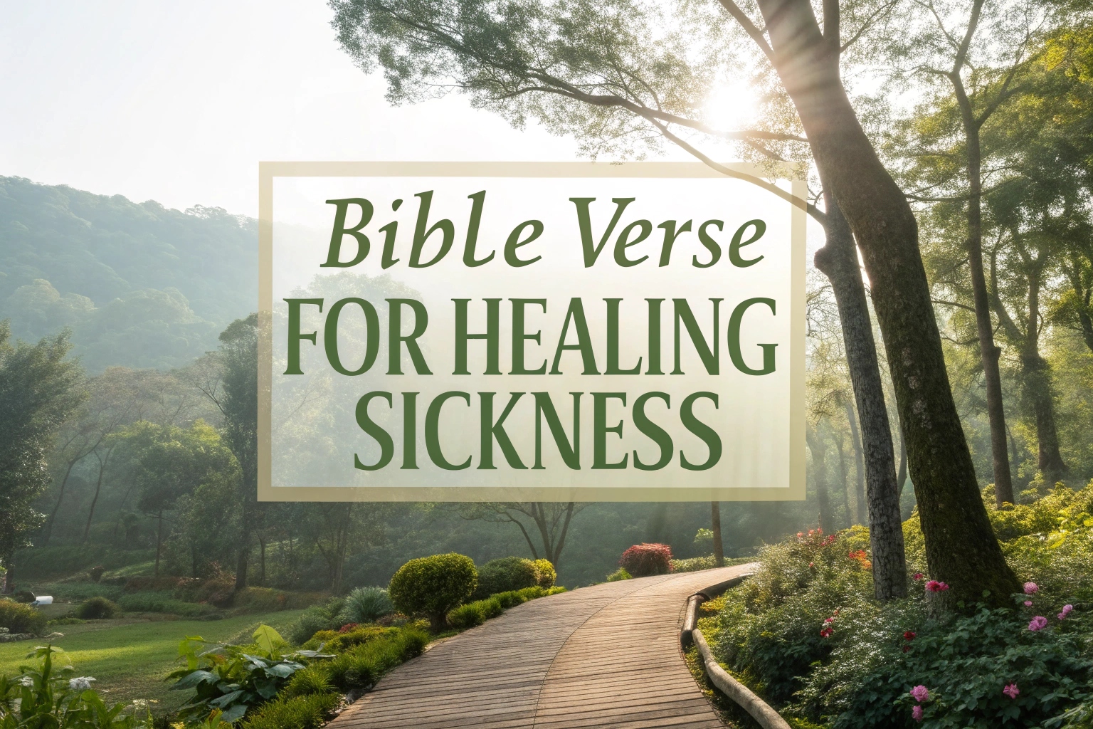 bible verse for healing sickness
