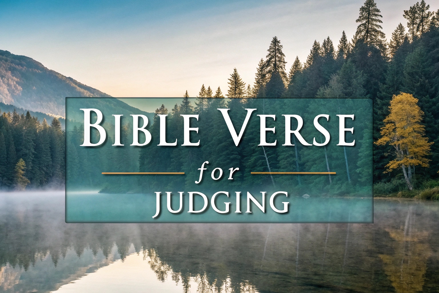 bible verse for judging