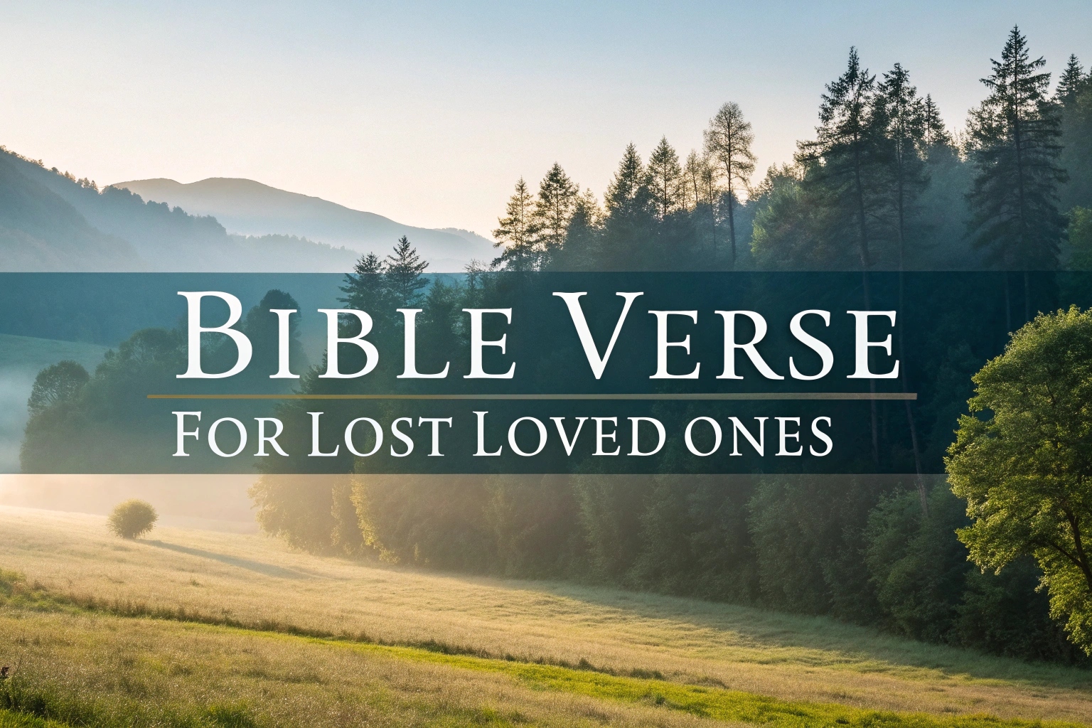 bible verse for lost loved ones