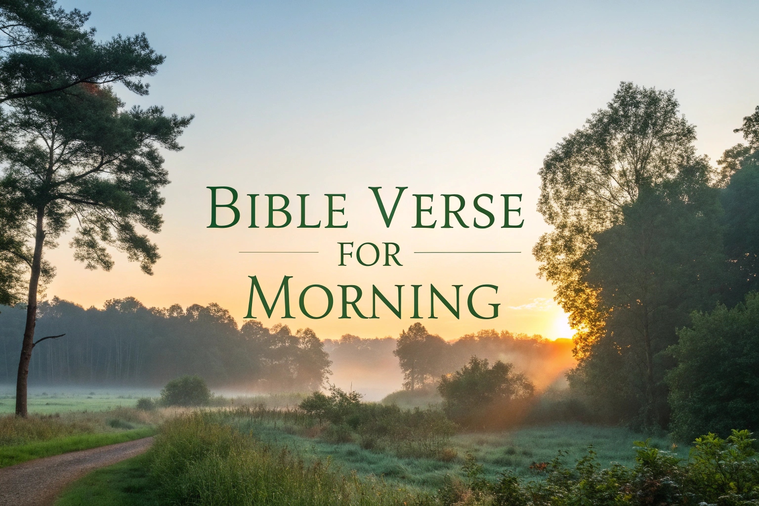 bible verse for morning