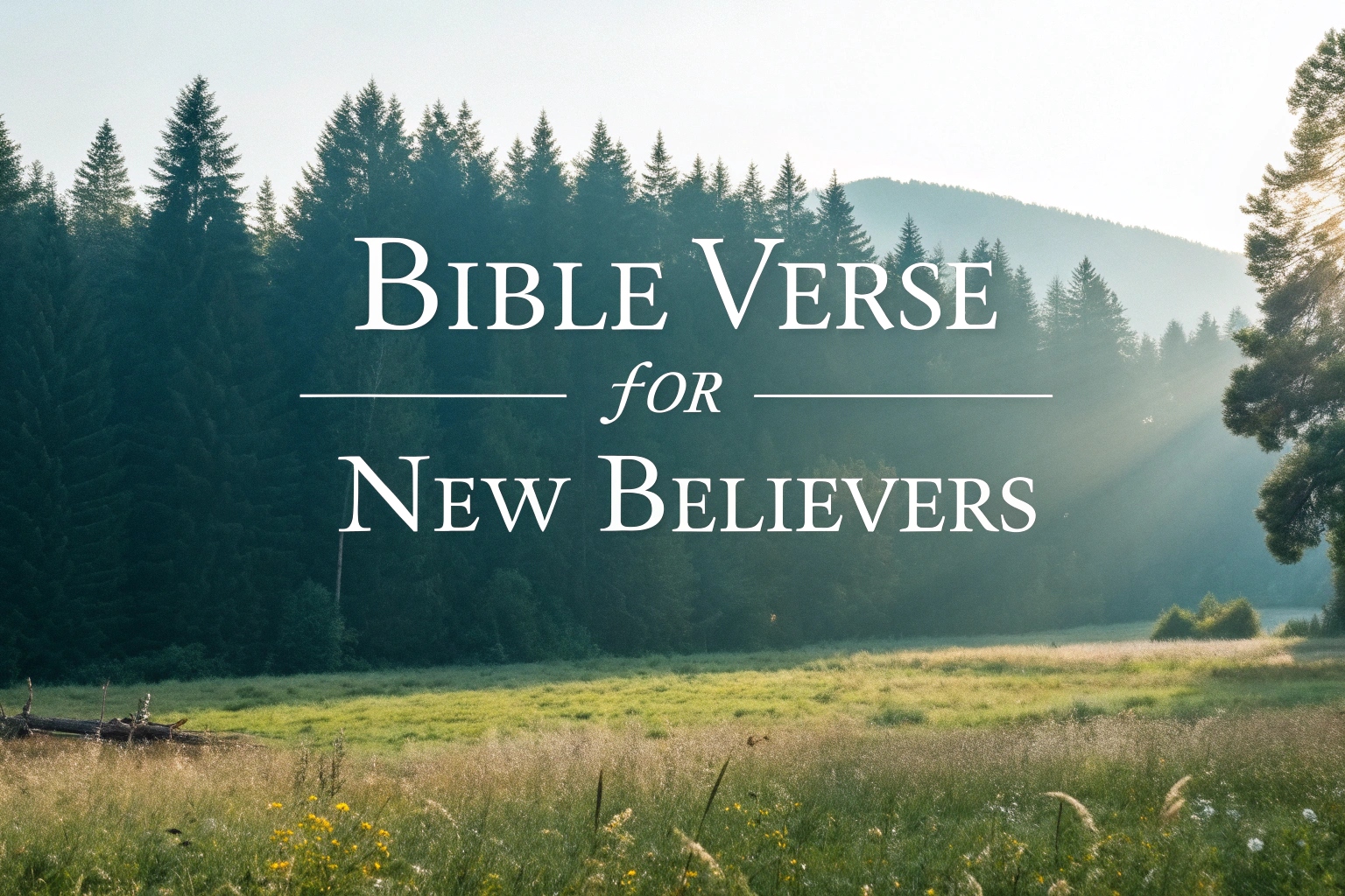 bible verse for new believers
