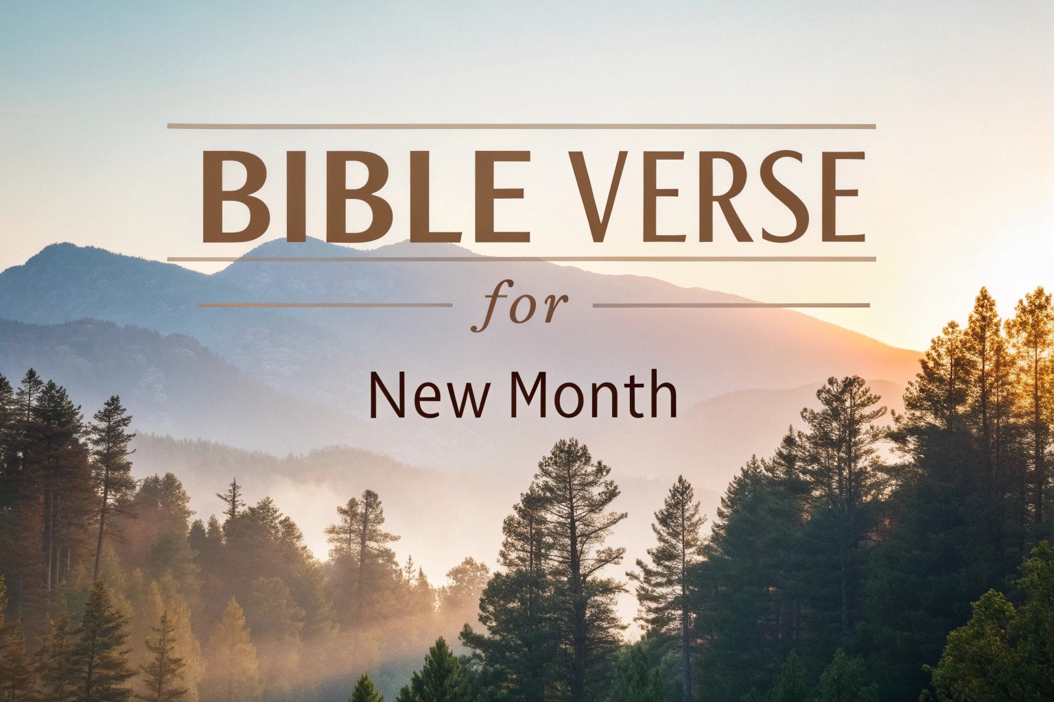 bible verse for new month