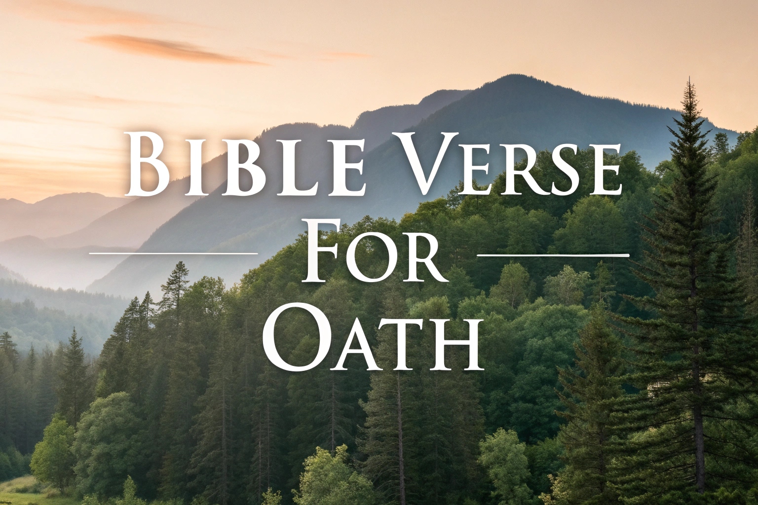 bible verse for oath