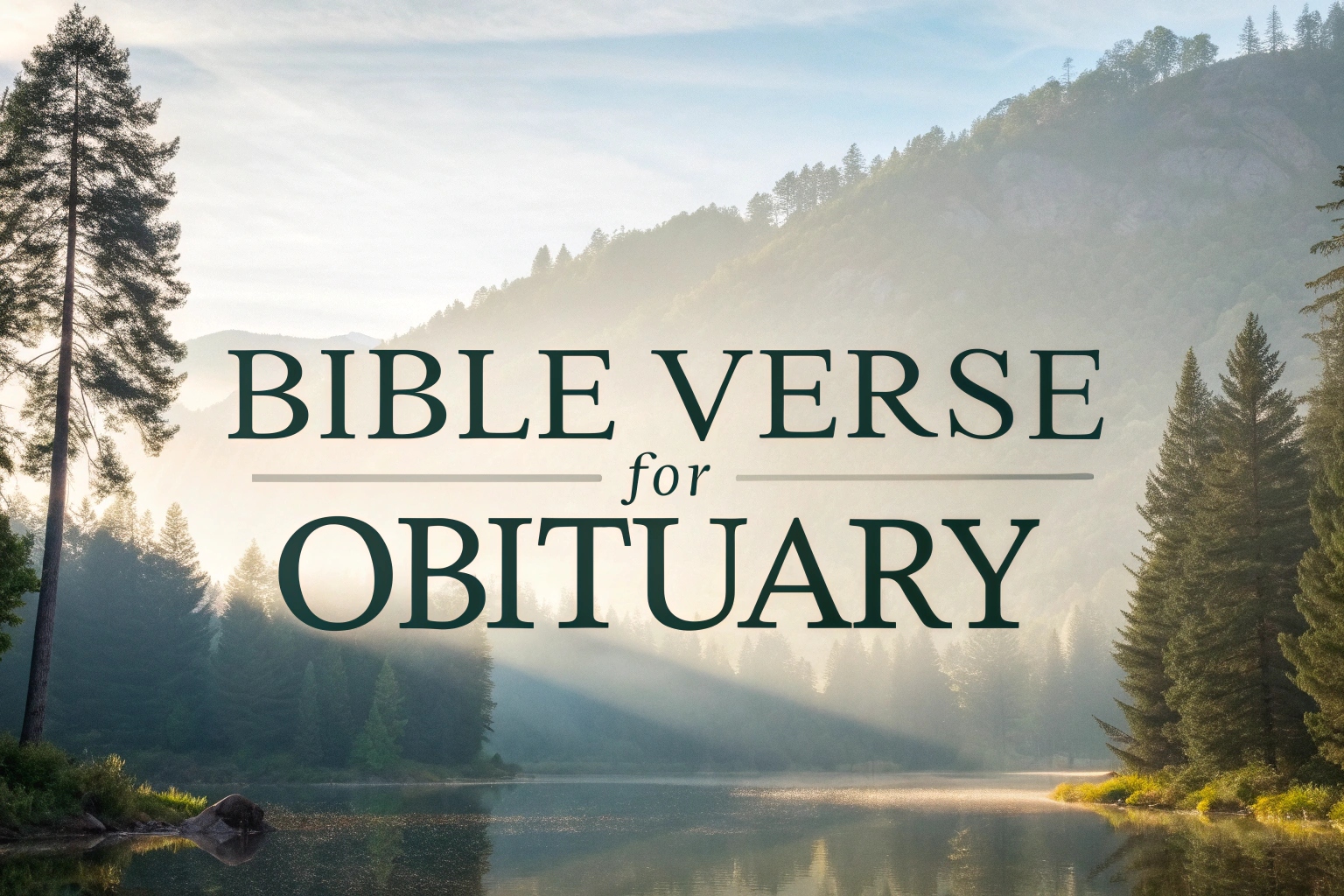 bible verse for obituary