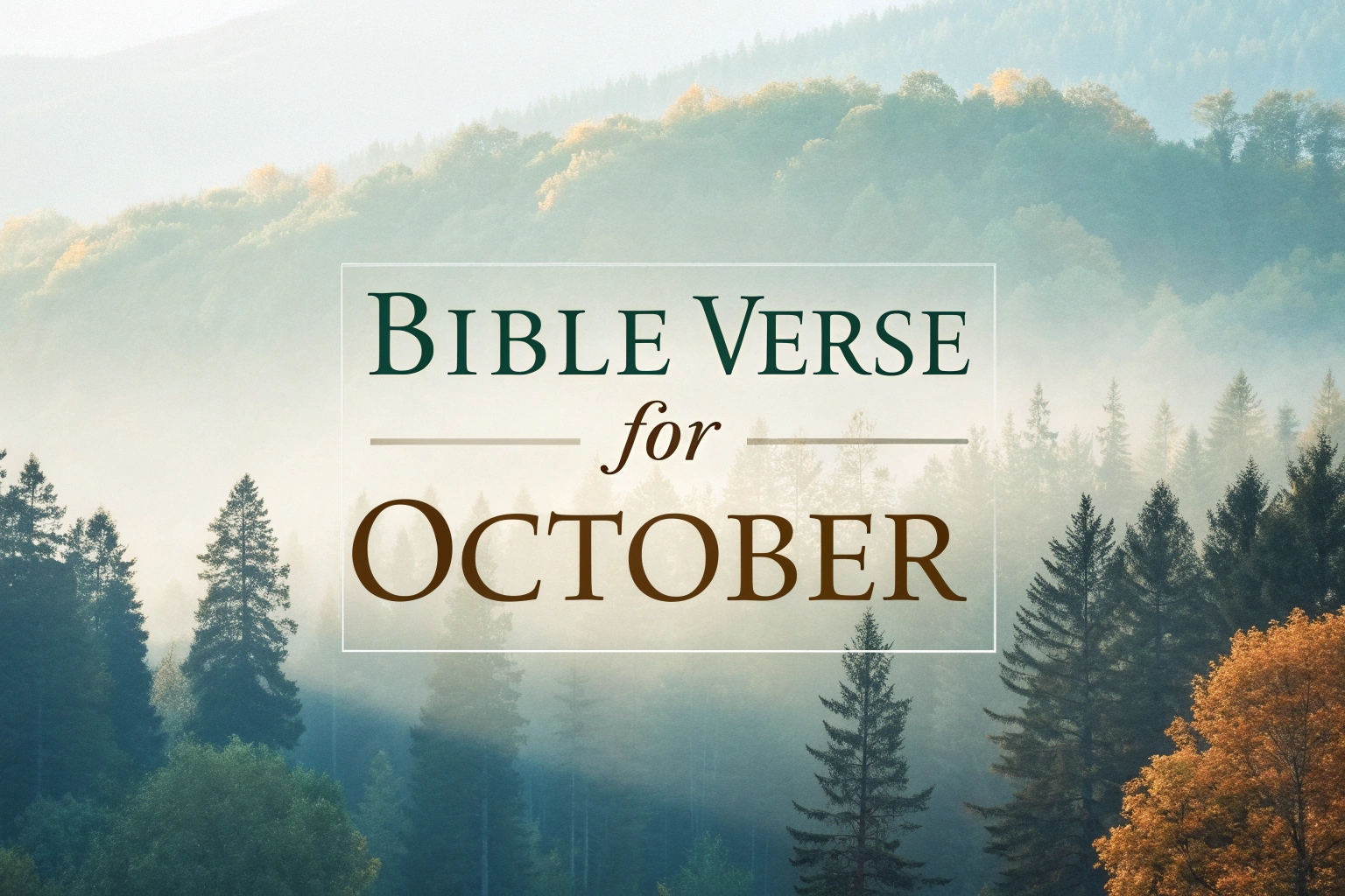 bible verse for October