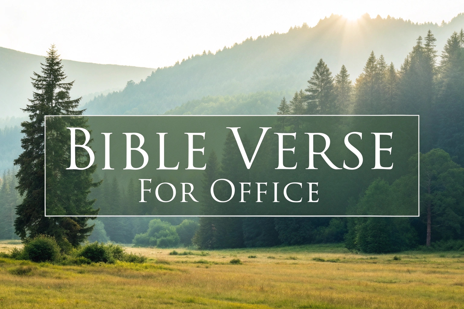 bible verse for office