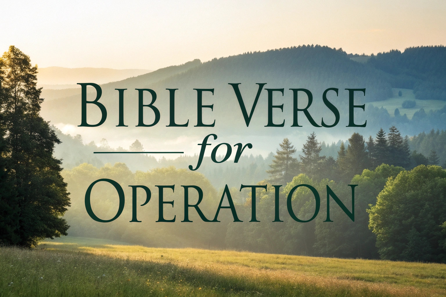 bible verse for operation