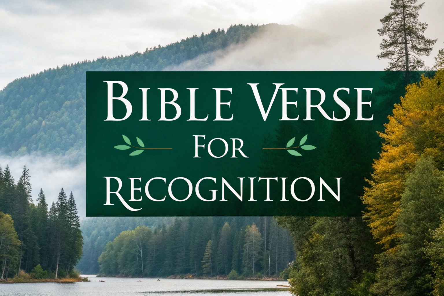 bible verse for recognition