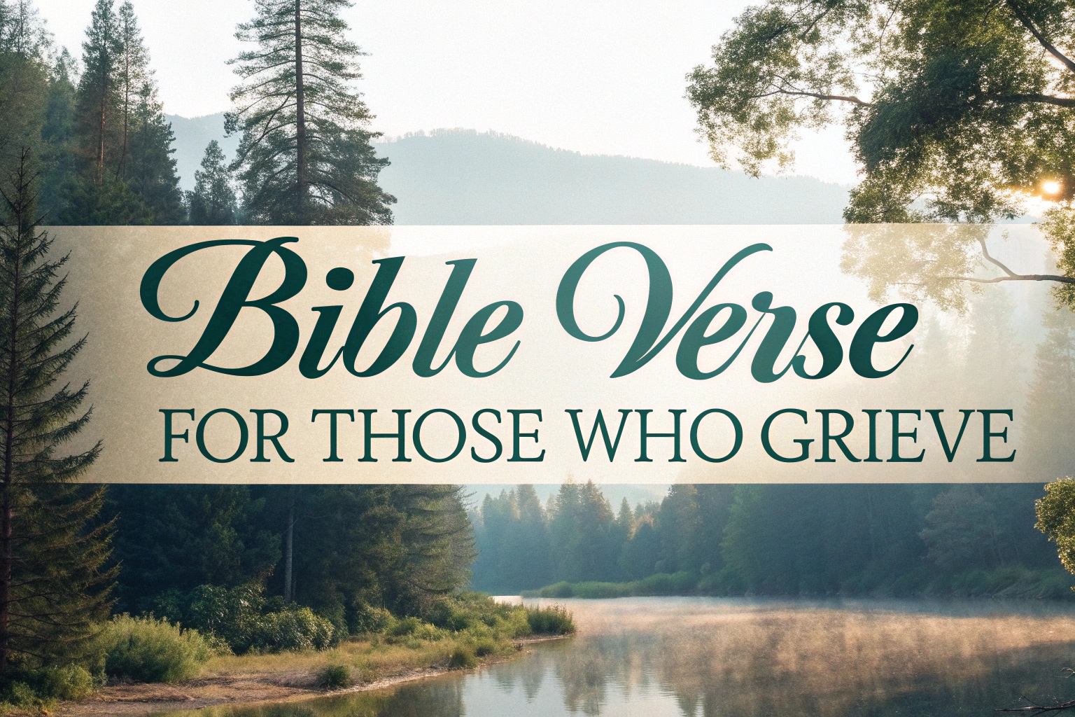 bible verse for those who grieve