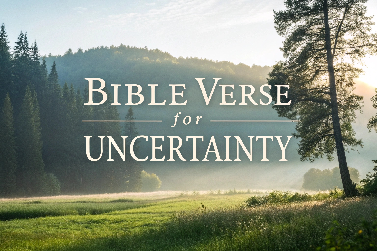 bible verse for uncertainty