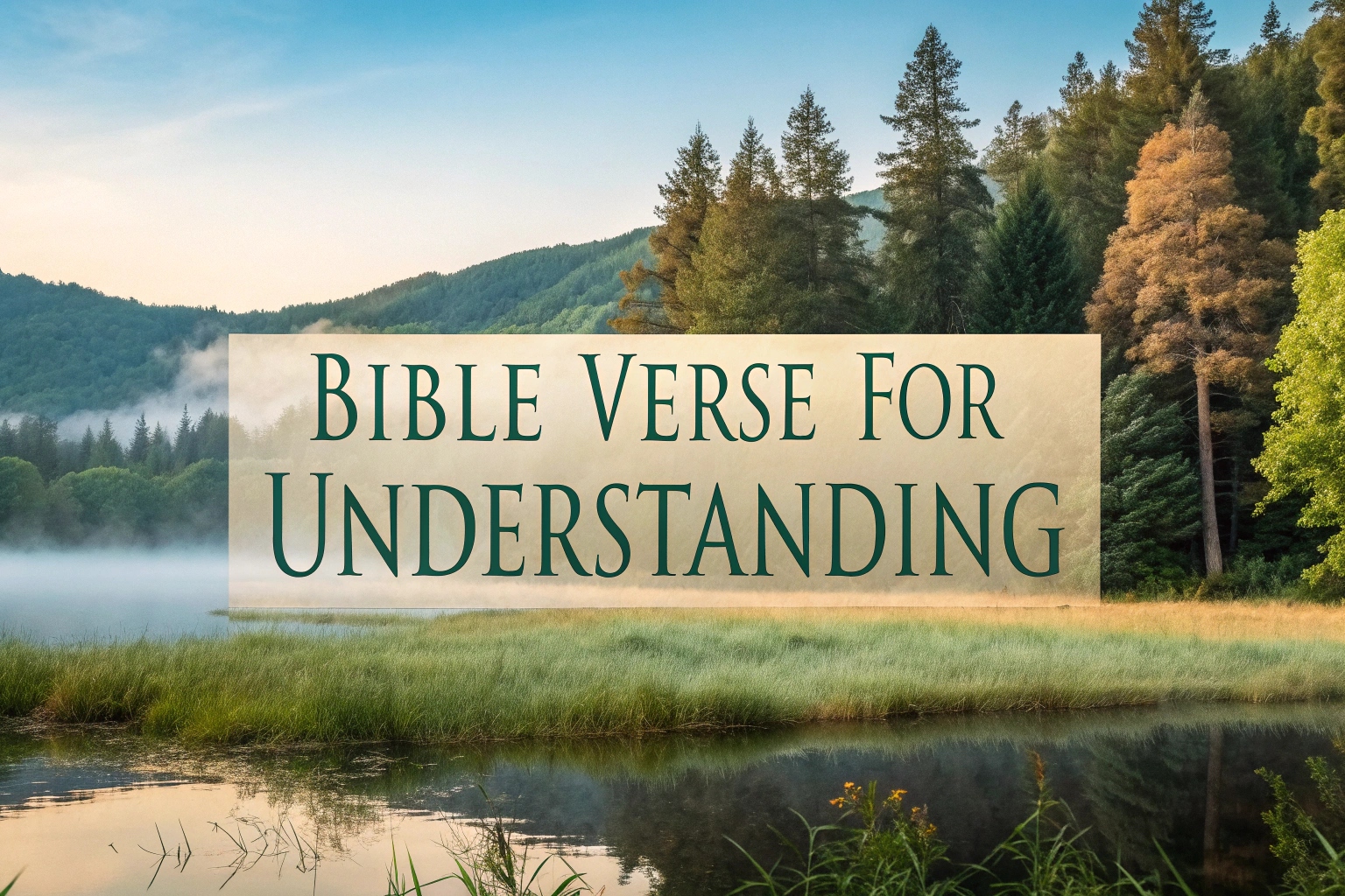 bible verse for understanding
