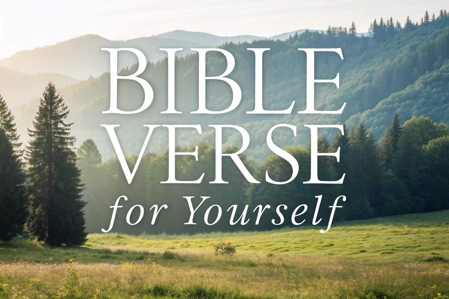 bible verse for yourself
