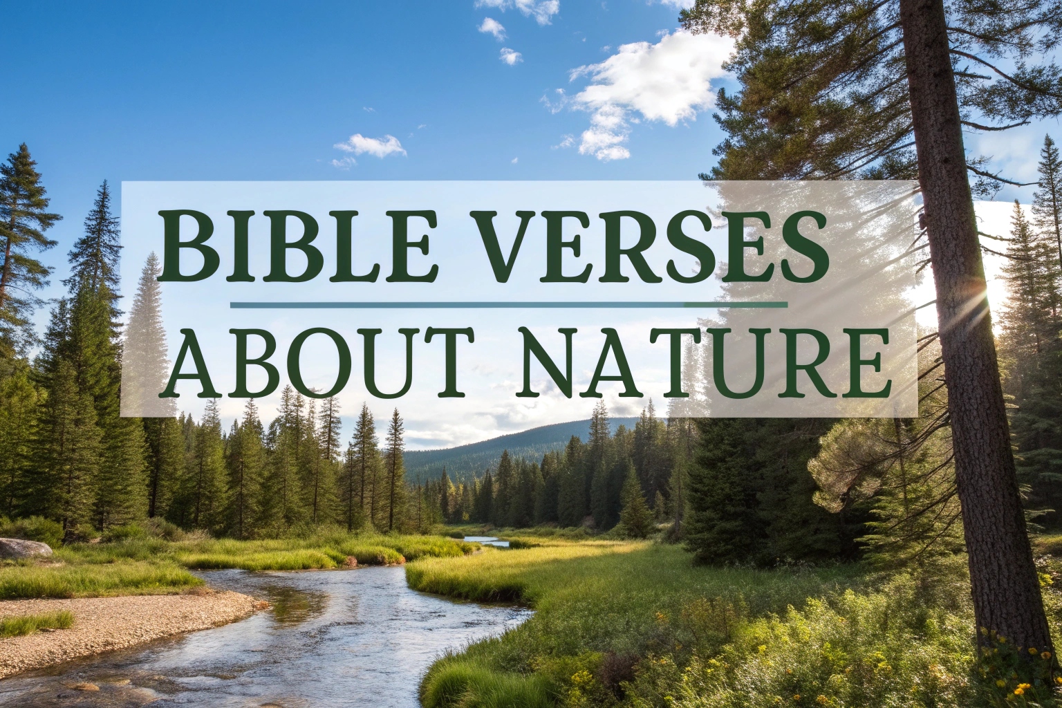 bible verses about nature