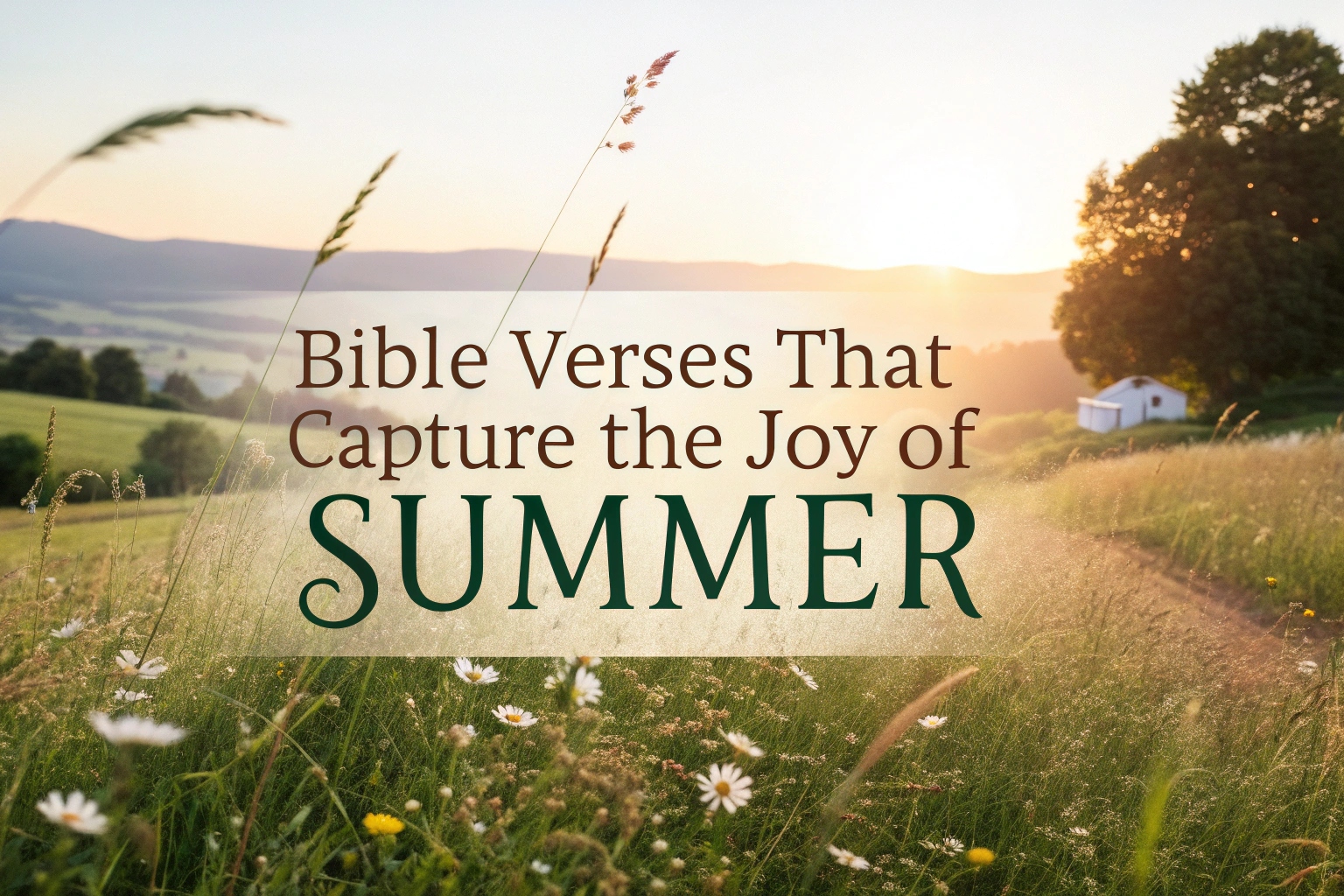 Bible Verses That Capture the Joy of Summer