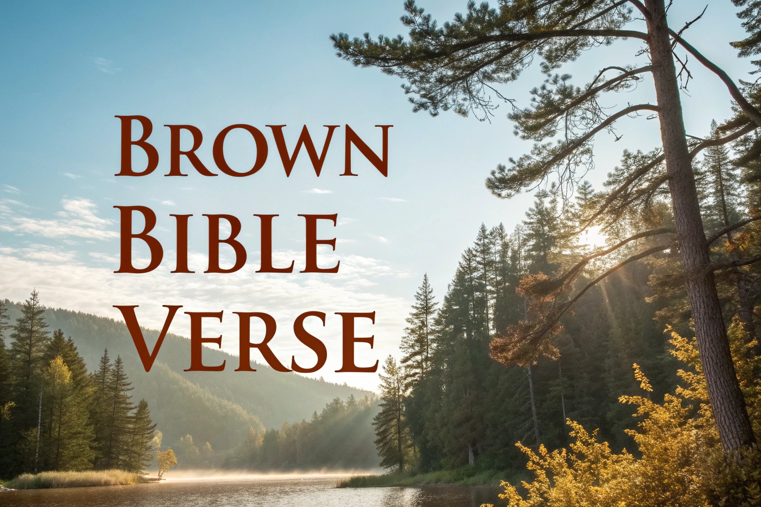 brown bible verse