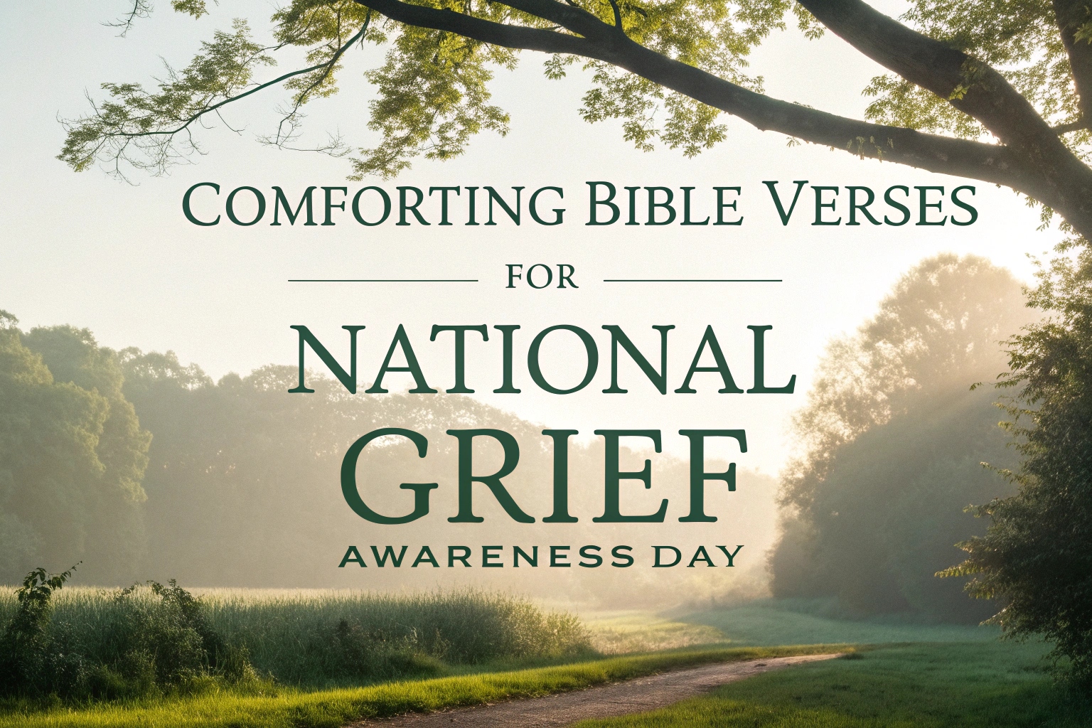 Comforting Bible Verses for National Grief Awareness Day