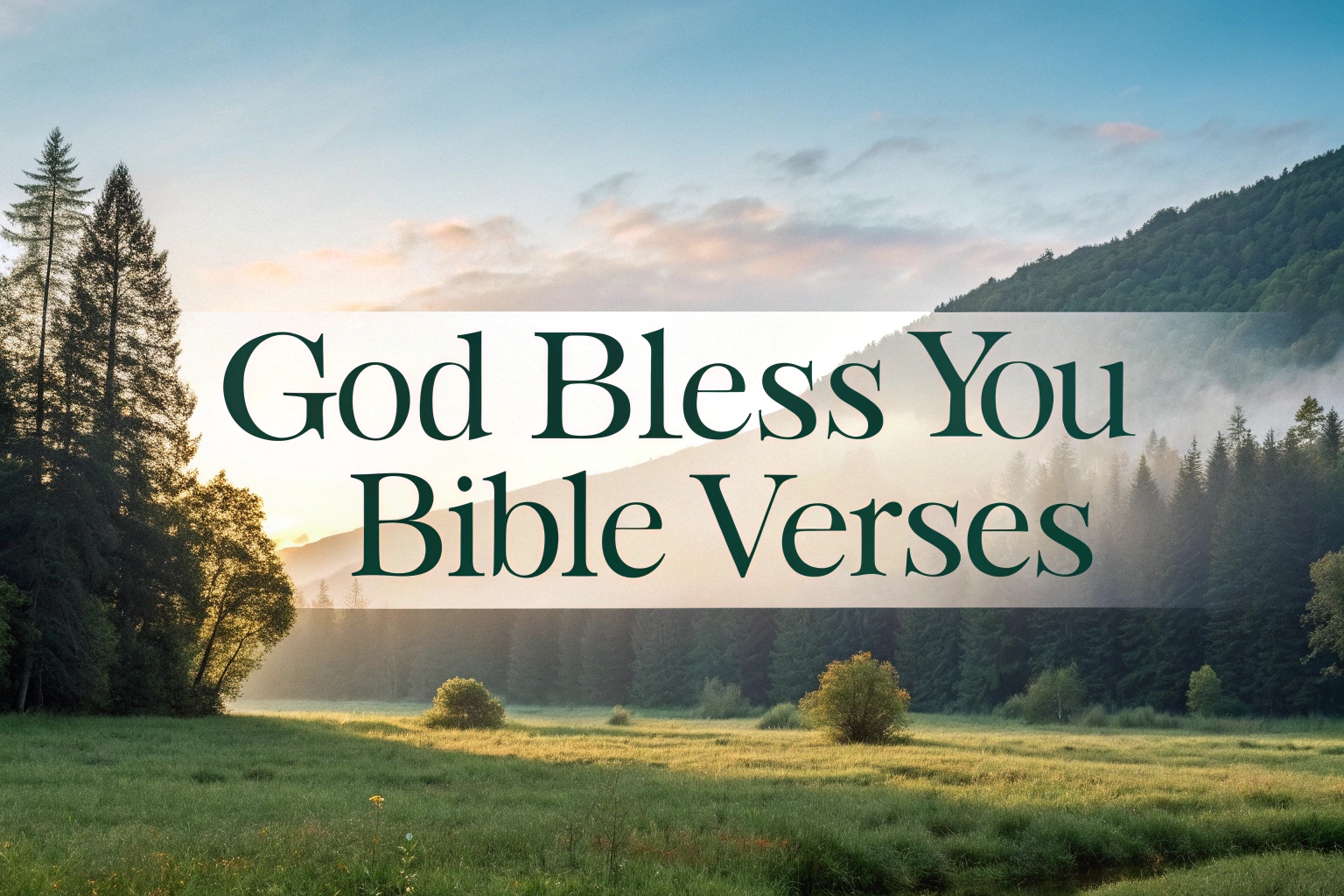 God Bless You Bible Verses