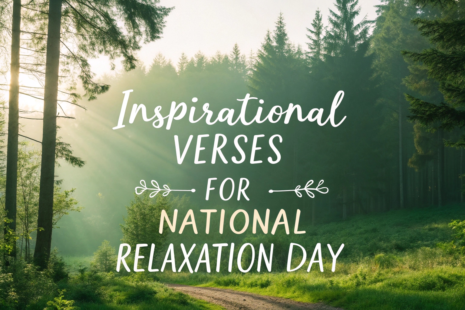 Inspirational Verses for National Relaxation Day