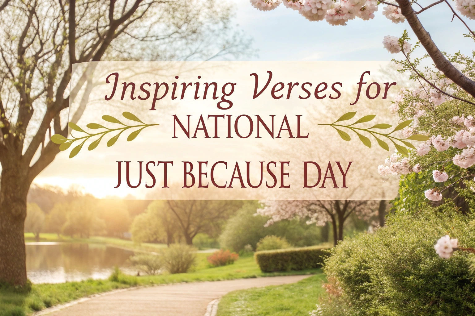 Inspiring Verses for National Just Because Day