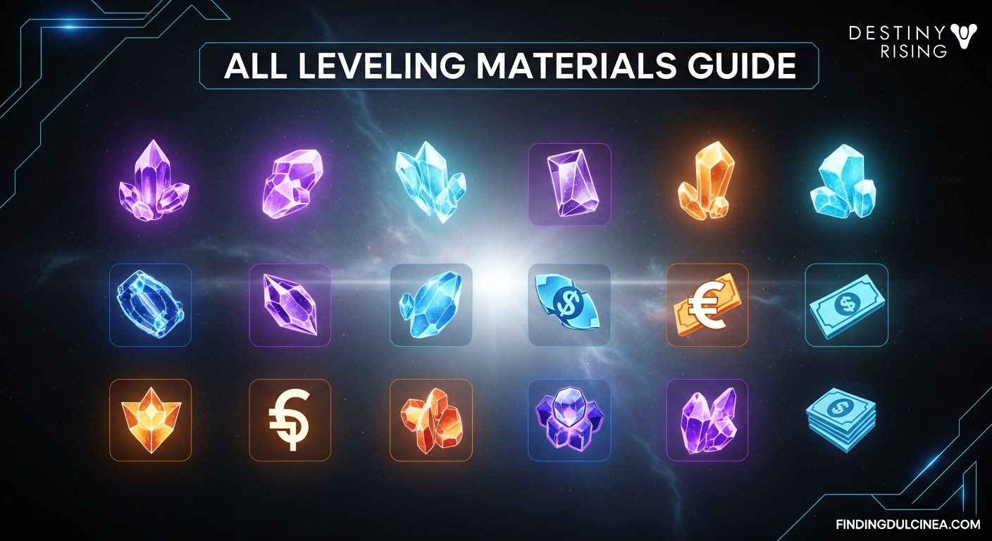 All Leveling Materials in Destiny Rising