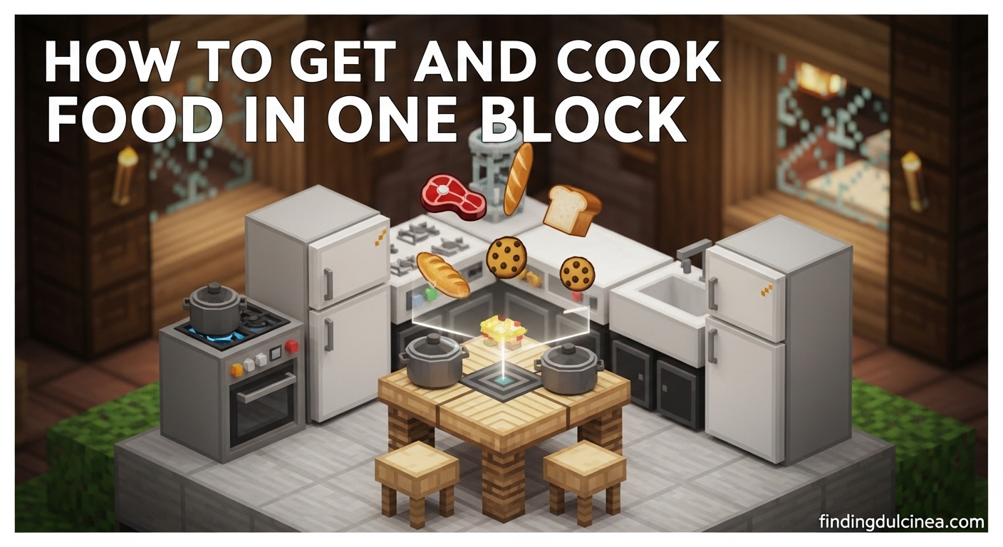 How to Get and Cook Food in One Block Minecraft