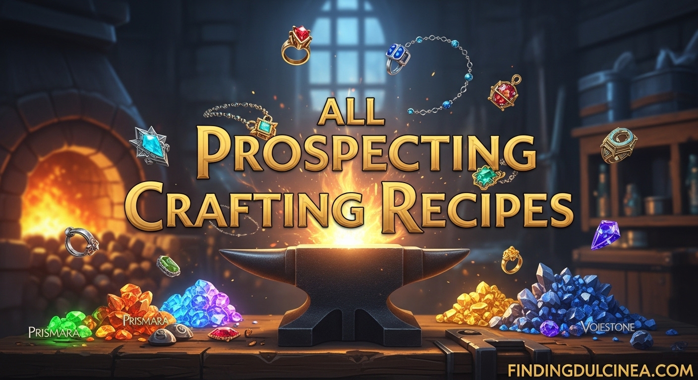 Prospecting Crafting Recipes