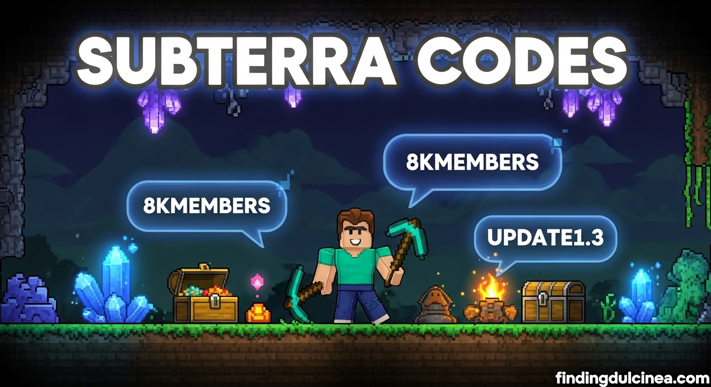 Roblox Subterra Codes