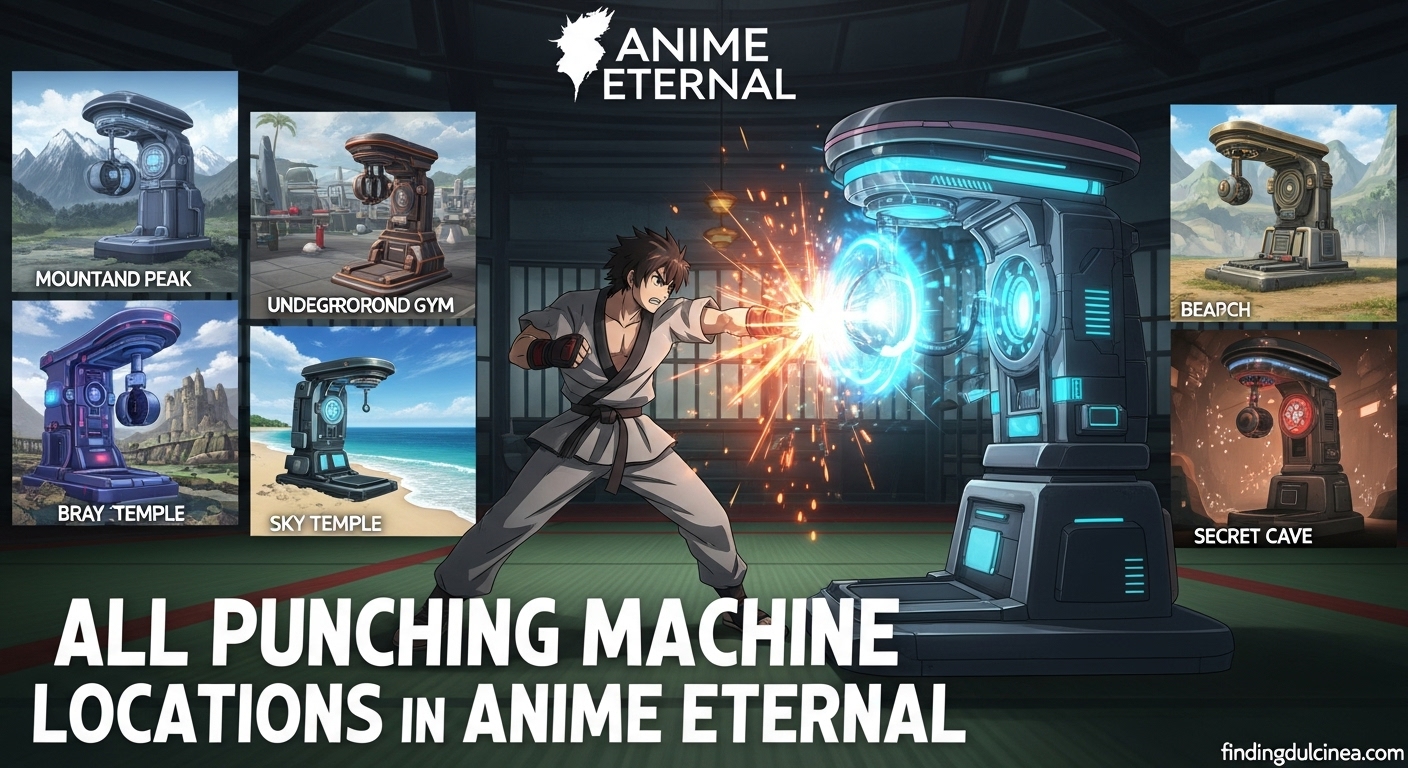 All Punching Machine Locations in Anime Eternal Guide