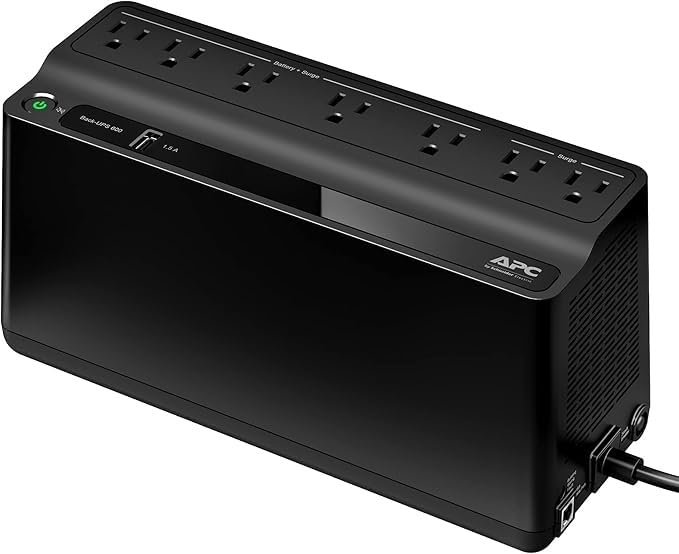 APC UPS Battery Backup Surge Protector, BE650G1, Dataline Protection, Backup Battery Power Supply Customer Review APC UPS Battery Backup Surge Protector, BE650G1, Dataline Protection, Backup Battery Power Supply - Customer Photo 4