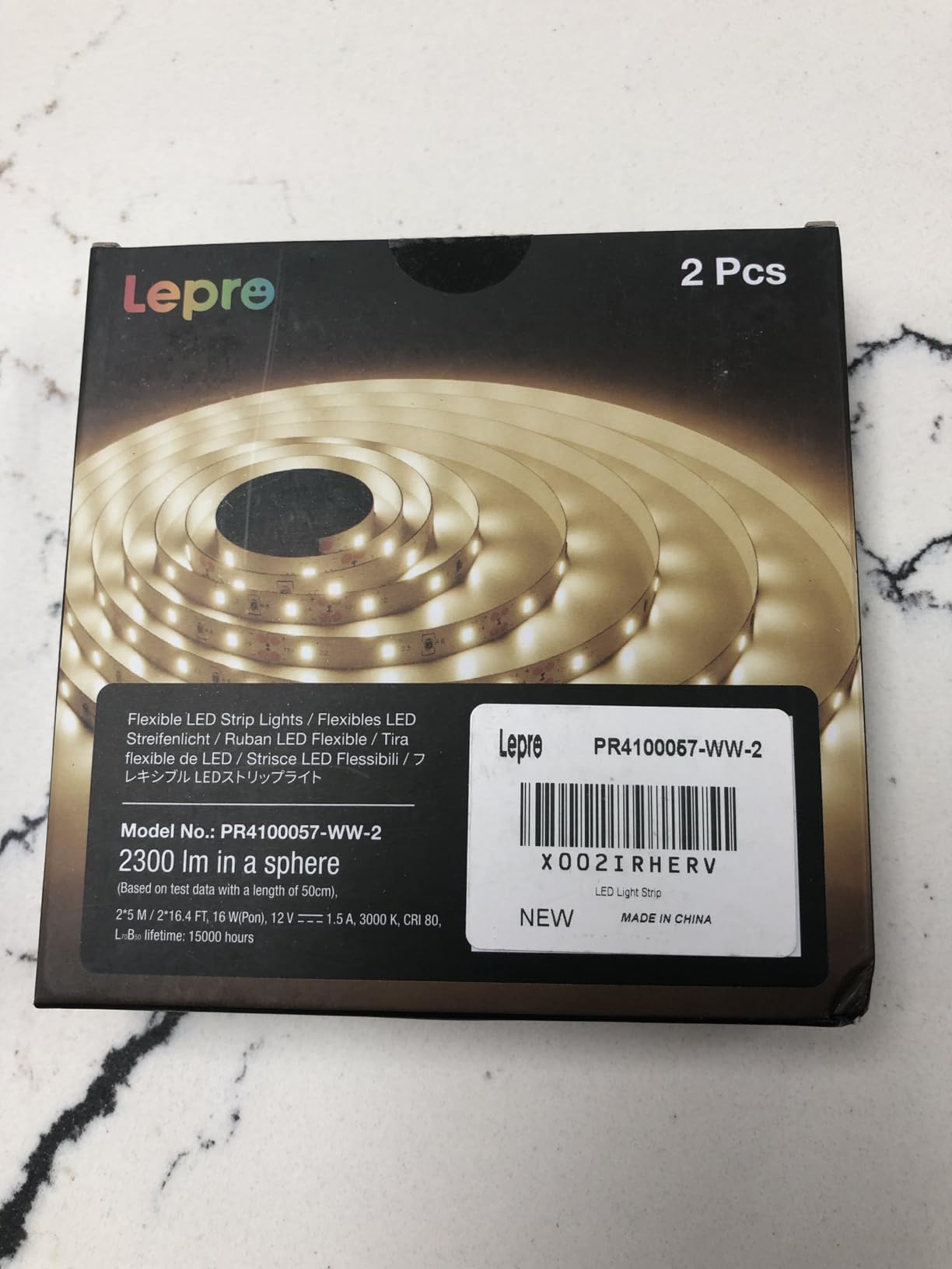 Lepro 12V LED Strip Light, Flexible, SMD 2835, 16.4ft Tape Light for Home, Kitchen, Party, Christmas and More, Non-Waterproof, Warm White(Not Include Power Adapter) - Customer Photo 3