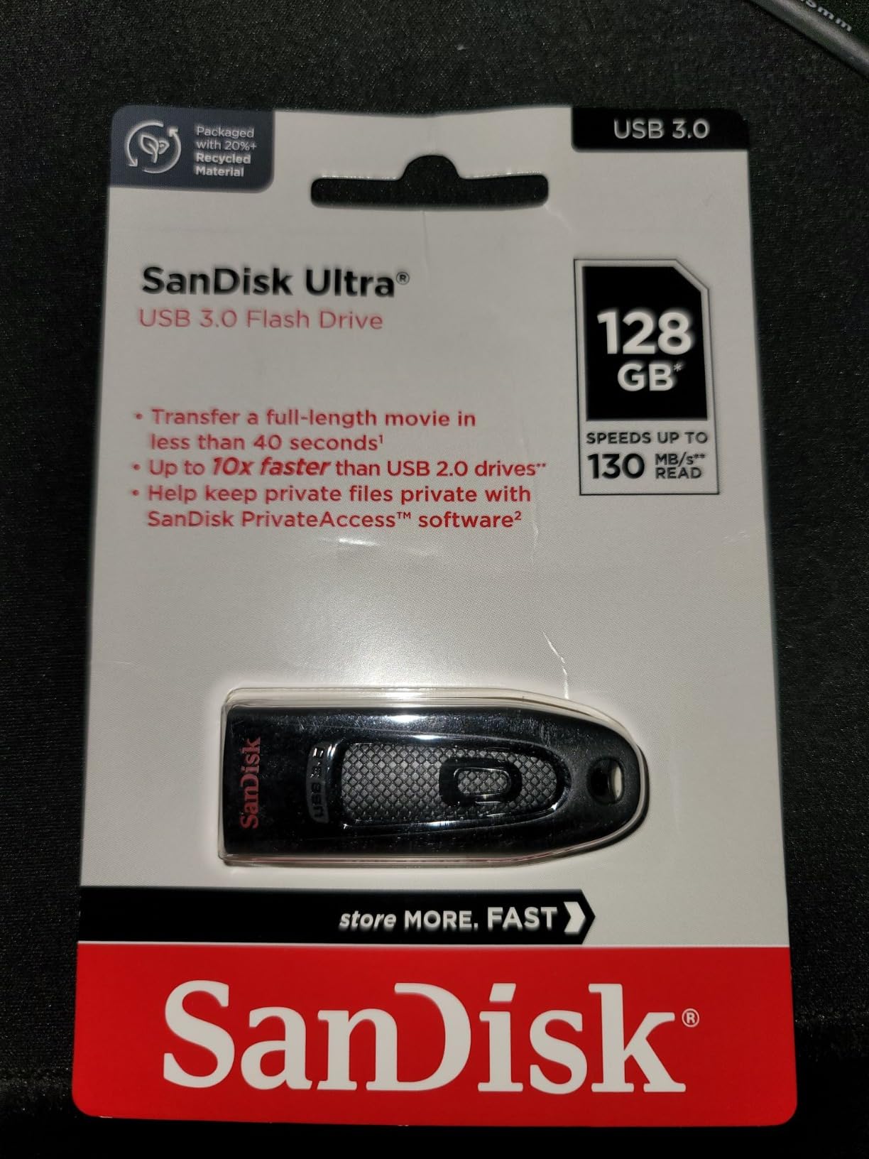 SanDisk 128GB Ultra USB 3.0 Flash Drive - SDCZ48-128G-U46, Red - Customer Photo 2