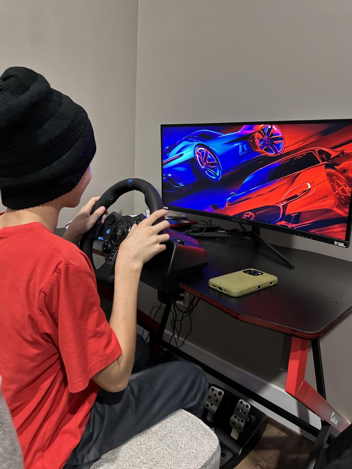 Logitech G29 Driving Force Racing Wheel and Floor Pedals, Real Force Feedback, Stainless Steel Paddle Shifters, Leather Steering Wheel Cover for PS5, PS4, PC, Mac - Black Customer Review Logitech G29 Driving Force Racing Wheel and Floor Pedals, Real Force Feedback, Stainless Steel Paddle Shifters, Leather Steering Wheel Cover for PS5, PS4, PC, Mac - Black - Customer Photo 1