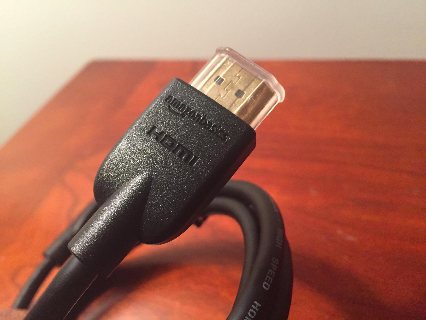 Amazon Basics HDMI Cable, 15ft, 4K@60Hz, High-Speed 4K HDMI 2.0 Cord (18Gbps), 2160p, 48 bit, Compatible with TV/PS5/Xbox/Roku, Black Customer Review Amazon Basics HDMI Cable, 15ft, 4K@60Hz, High-Speed 4K HDMI 2.0 Cord (18Gbps), 2160p, 48 bit, Compatible with TV/PS5/Xbox/Roku, Black - Customer Photo 1