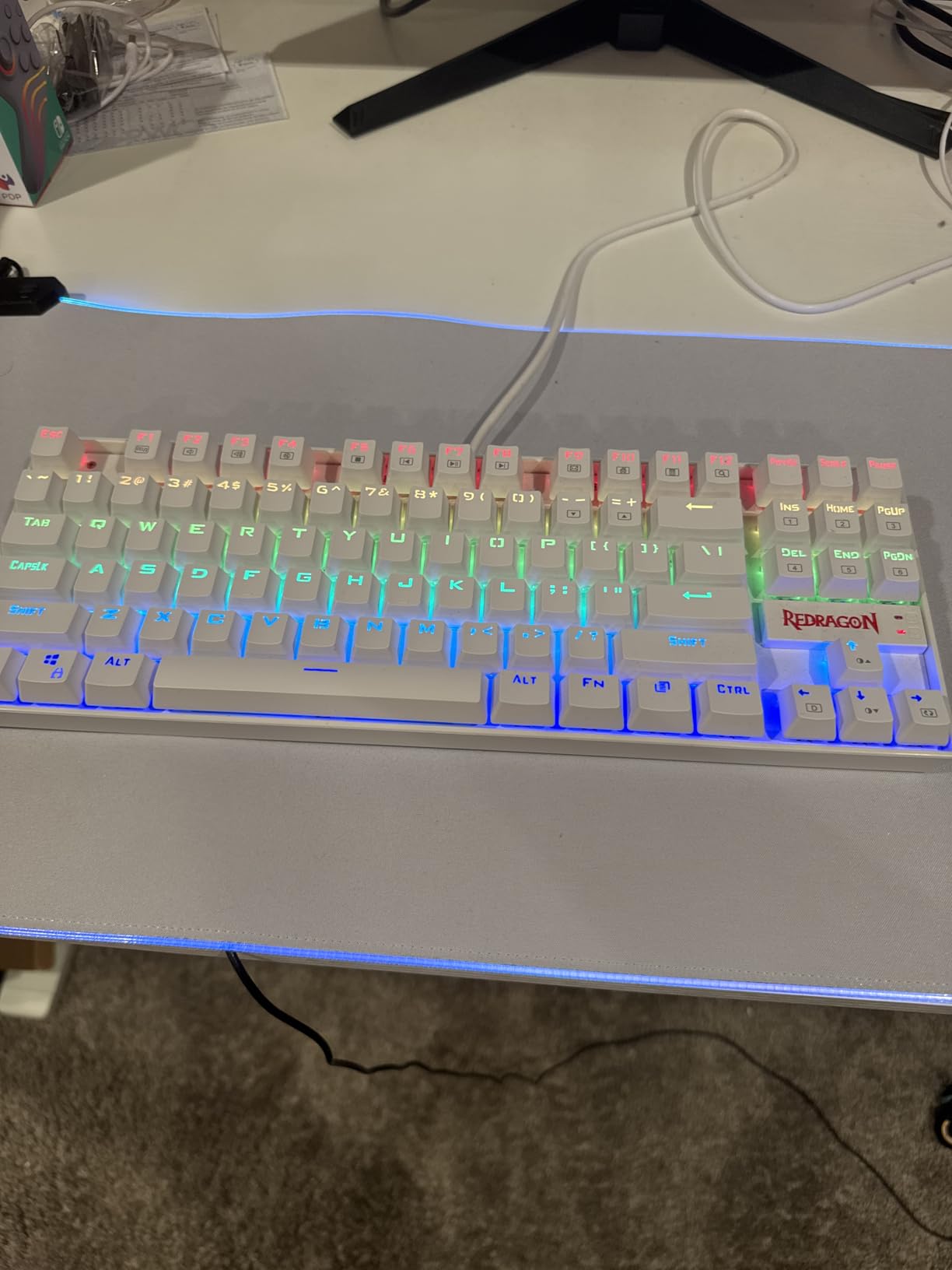 Redragon K552P Mechanical Gaming Keyboard TKL with 18 Backlight Modes, Hot-Swappable Red Switches, 87-Key Compact Ergonomic Design, N-Key Rollover & Software Programmable Macro - RGB, Black - Customer Photo 1
