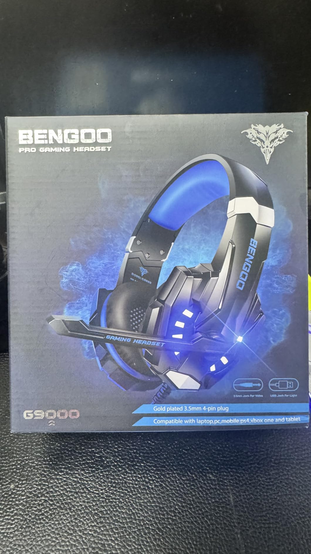 BENGOO G9000 Stereo Gaming Headset for PS4 PC Xbox One PS5 Controller, Noise Cancelling Over Ear Headphones with Mic, LED Light, 7.1 Surround Sound, Soft Memory Earmuffs for Nintendo Xbox Series X|S Customer Review BENGOO G9000 Stereo Gaming Headset for PS4 PC Xbox One PS5 Controller, Noise Cancelling Over Ear Headphones with Mic, LED Light, 7.1 Surround Sound, Soft Memory Earmuffs for Nintendo Xbox Series X|S - Customer Photo 1