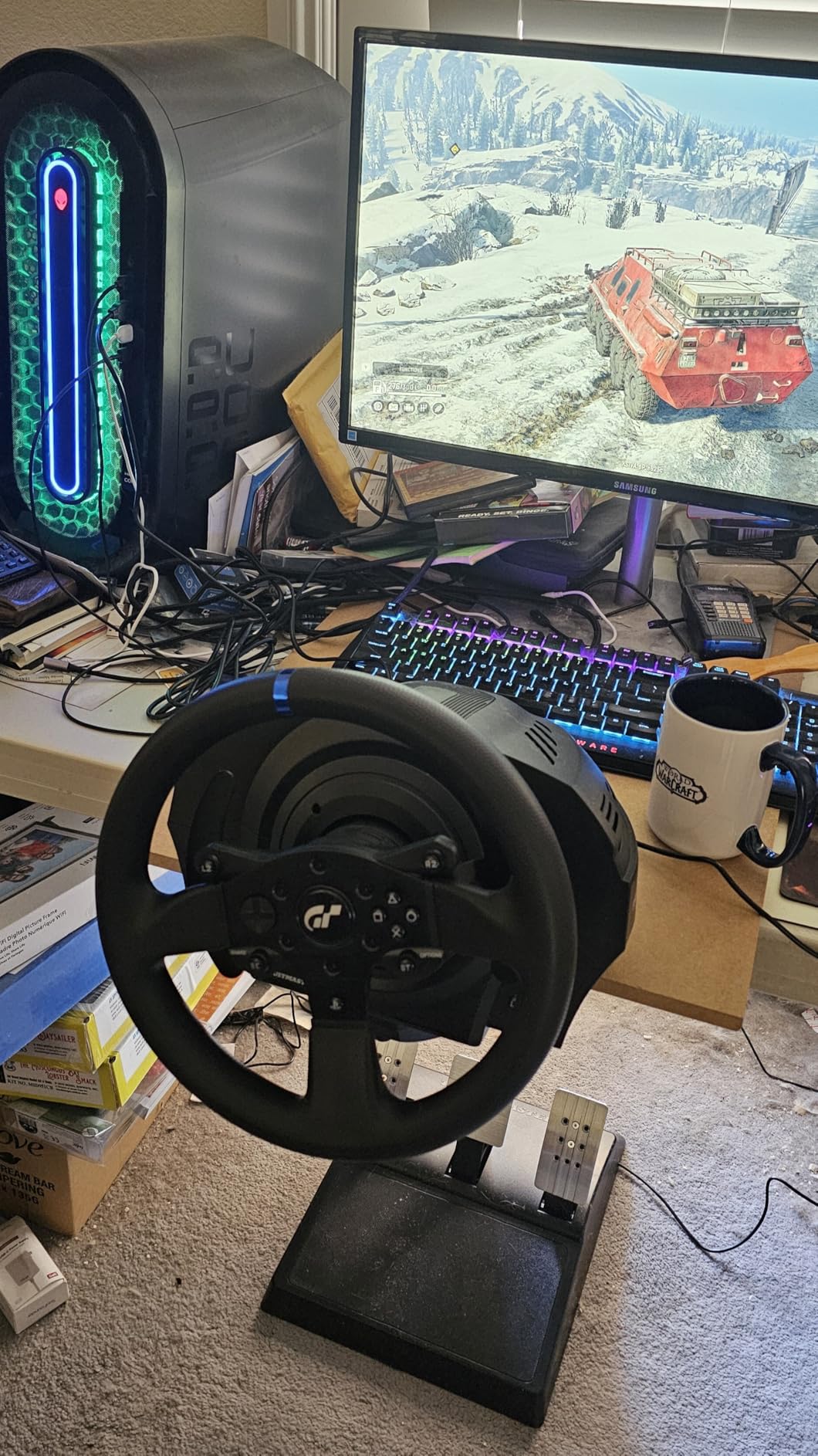 Thrustmaster T300RS Force Feedback GT Racing Wheel (compatible w/ PS5, PS5 Pro, PS4 & PC) Customer Review Thrustmaster T300RS Force Feedback GT Racing Wheel (compatible w/ PS5, PS5 Pro, PS4 & PC) - Customer Photo 1