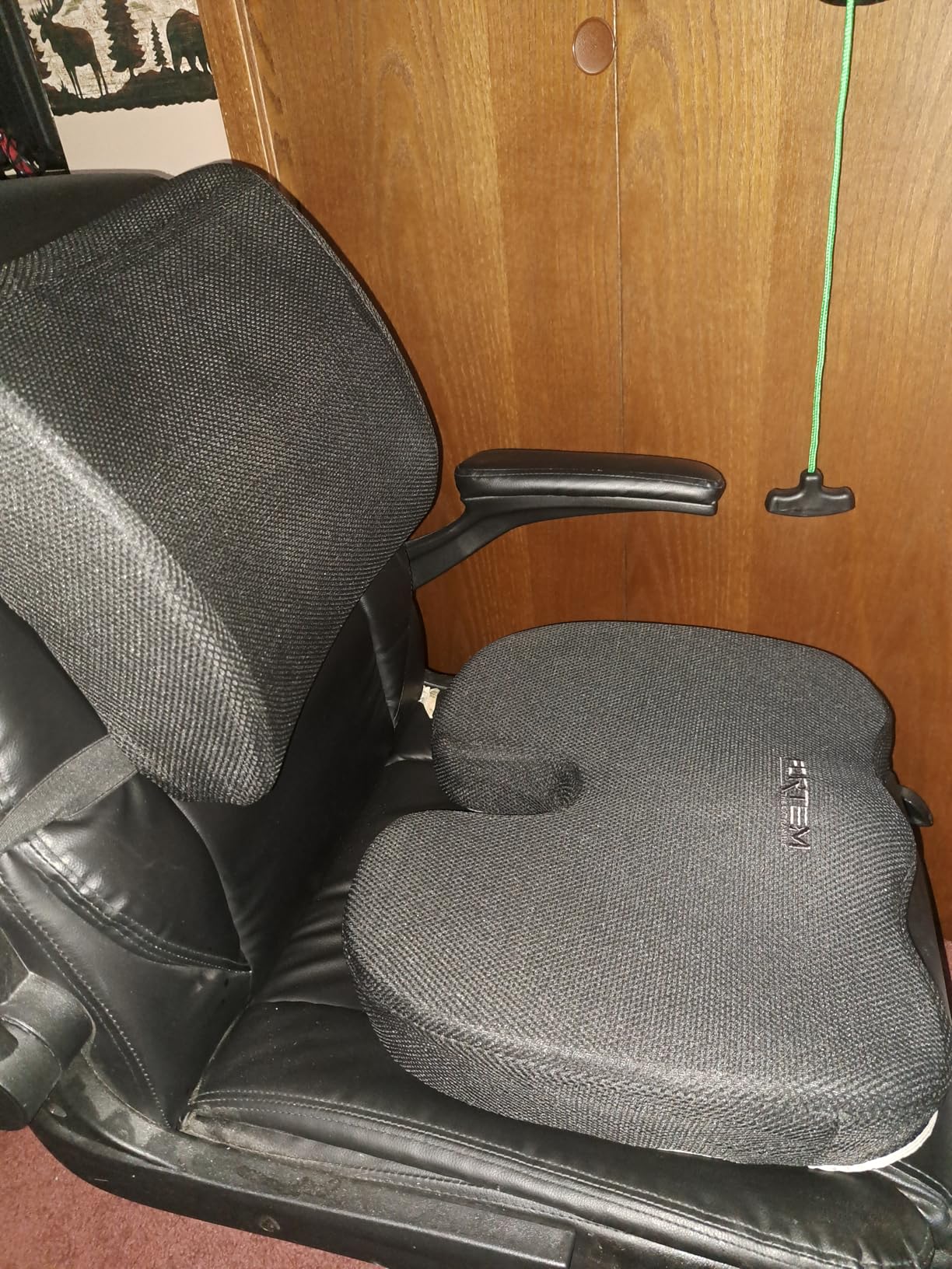 FORTEM Seat Cushion, Office Chair Cushion, Lumbar Support Pillow for Office Chair, Memory Foam Sciatica Coccyx Tailbone Pressure Pain Relief, Car Sitting Pad, Washable Non Slip - Customer Photo 2