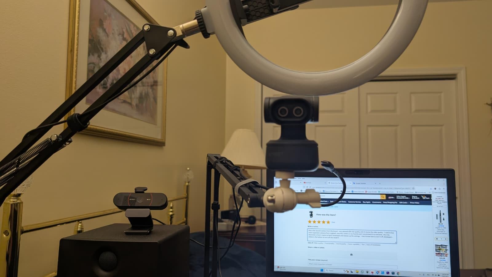 EMEET PIXY Dual-Camera AI-Powered PTZ Camera 4K, AI Tracking, PDAF&AI Autofocus 0.2s, 1/2.55'' Sony Sensor, 3 Mics, Presets, Gesture Control, 4K Webcam for Streaming and OBS/Twitch/Switch 2 Compatible - Customer Photo 1