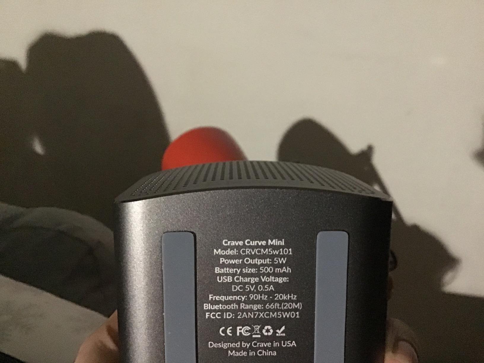 Crave Curve Mini Portable Bluetooth Wireless Intelligent Speaker with Built-in Microphone and Speakerphone Customer Review Crave Curve Mini Portable Bluetooth Wireless Intelligent Speaker with Built-in Microphone and Speakerphone - Customer Photo 2